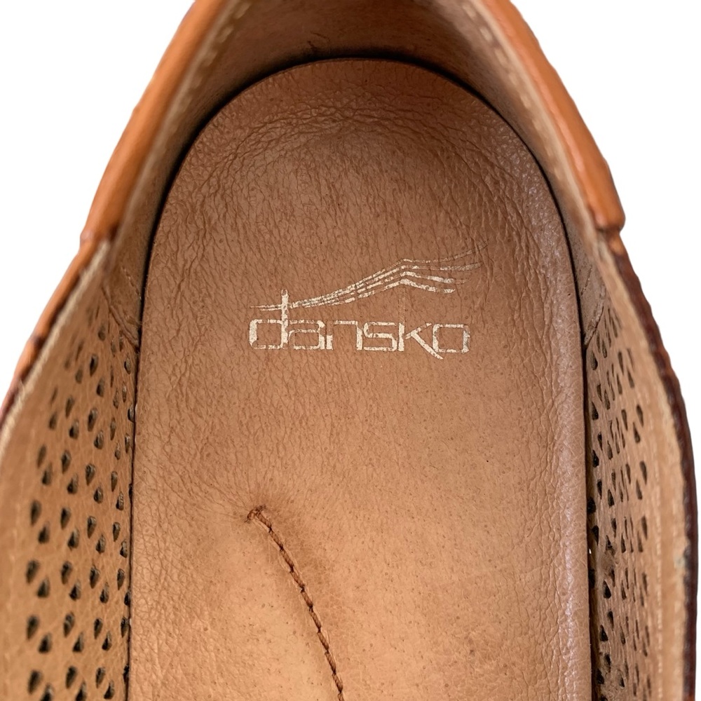 Dansko Brown Nappa Leather Perforated Ballet Flat (Beach Coast Cottage Nautical) - Picture 9 of 12
